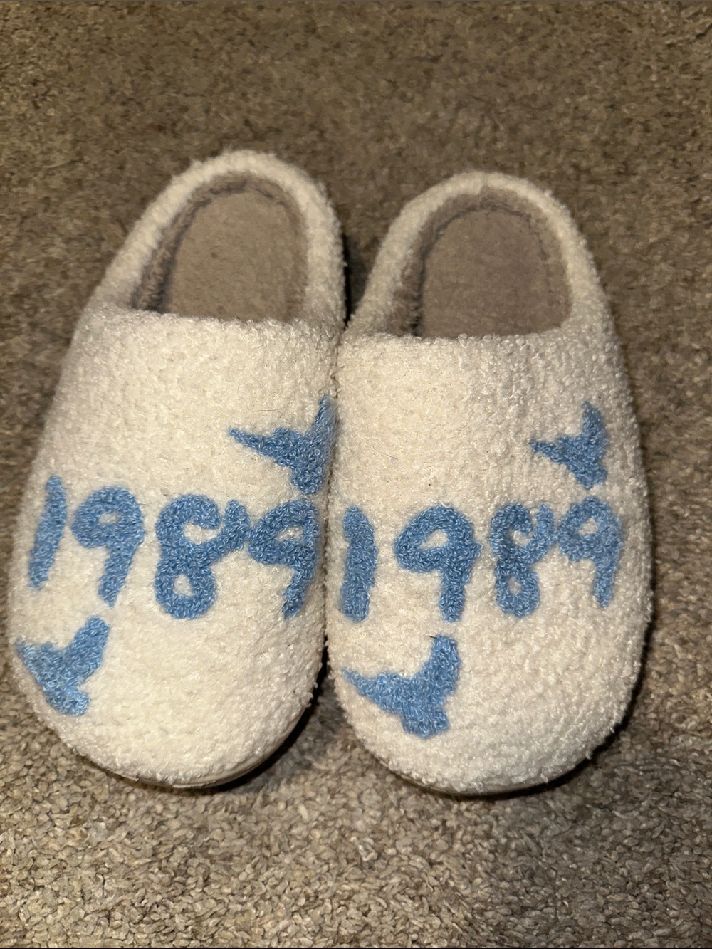 Taylor Swift Fuzzy 1989 Slip-On Slippers